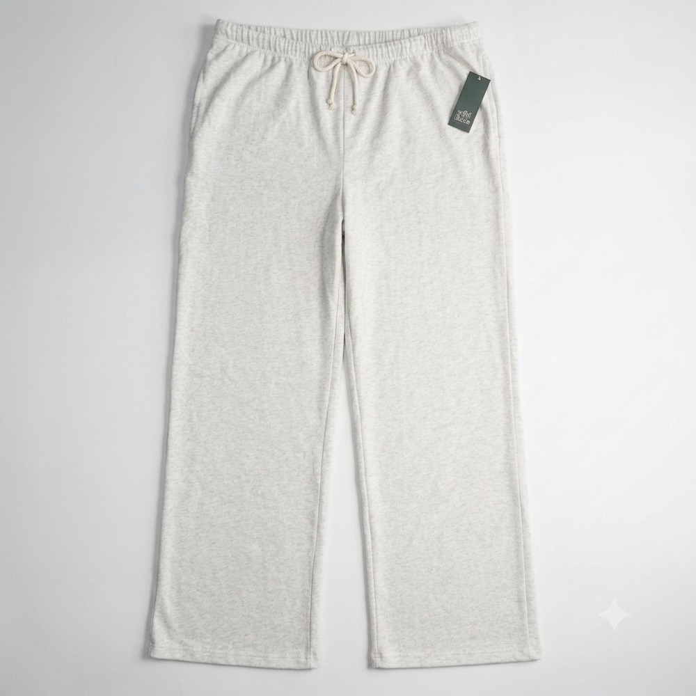 Wild Fable Womens XL Heather Gray Wide Leg Lounge Pants Drawstring NEW
